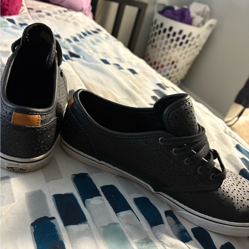 Vans Black Perforated Athletic Shoes